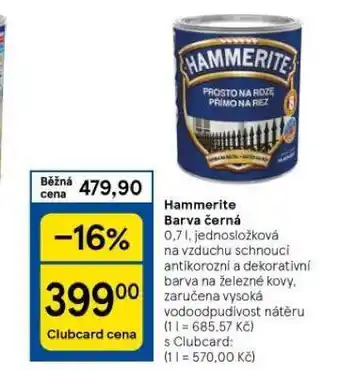 Tesco Hammerite barva černá nabídka