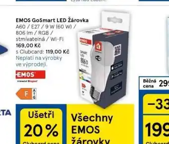 Tesco Emos gosmart led žárovka nabídka