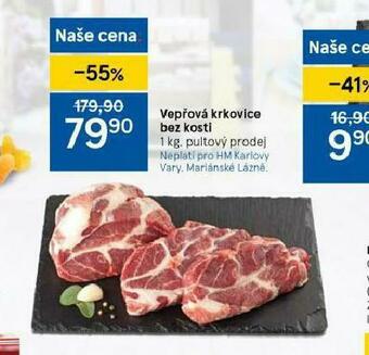 Tesco Vepřová krkovice bez kosti nabídka