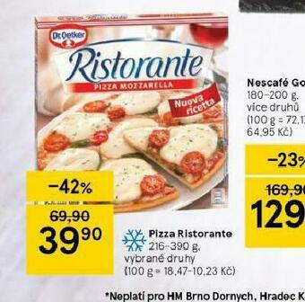 Tesco Pizza ristorante nabídka