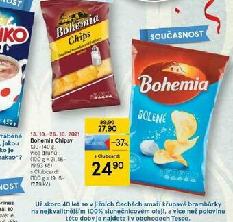 Tesco Bohemia chips nabídka