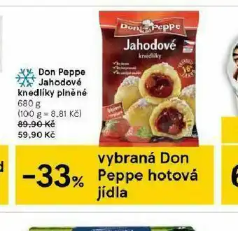 Tesco Dén peppe jahodové knedlíky plnené nabídka
