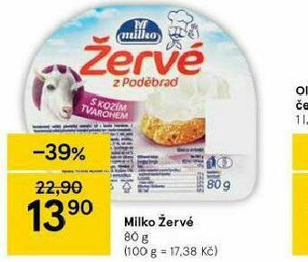 Tesco Milko žervé nabídka