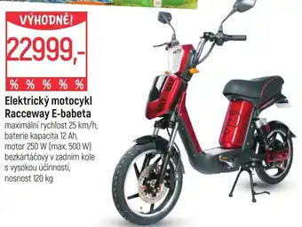 Globus Elektrický motocykl Racceway E-babeta nabídka