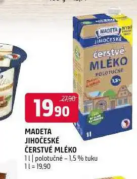 Terno Madeta jihočeské čerstvé mléko nabídka