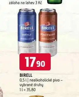Terno Birell nealkoholické pivo nabídka