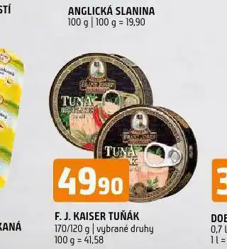 Terno Franz josef tuňák steak nabídka