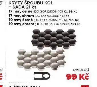 Auto Kelly Kryty šroubů kol 19 mm černé nabídka