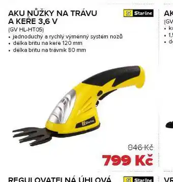Aku nůžky na trávu a keře 3,6 v