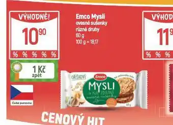Globus Emco mysli ovesné sušenky nabídka