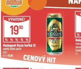 Globus Pivo radegast ryze hořká 12 nabídka