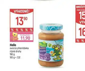 Globus Hello ovocná přesnídávka nabídka