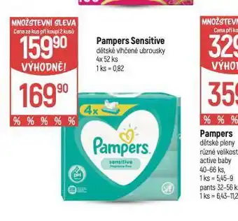 Globus Pampers dětské vlhčené ubrousky nabídka