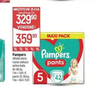 Globus Pampers dětské plenky nabídka