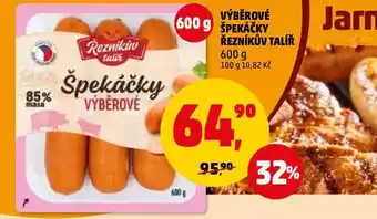 Penny Market Výběrové špekáčky nabídka