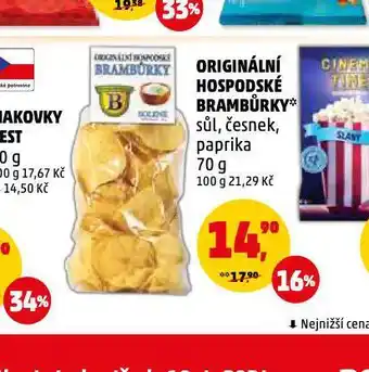 Penny Market Originální hospodské brambůrky nabídka