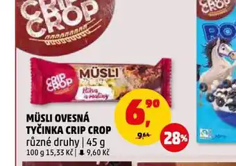 Penny Market Müsli ovesná tyčinka crip crop nabídka