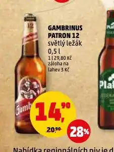 Penny Market Pivo gambrinus patron 12 nabídka