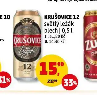 Penny Market Pivo krušovice 12 královský ležák nabídka