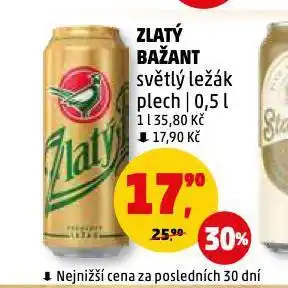 Penny Market Pivo zlatý bažant nabídka