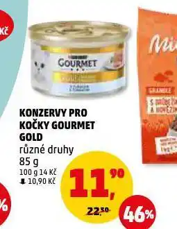 Penny Market Gourmet gold konzervy pro kočky nabídka