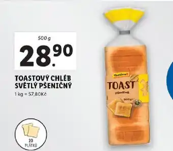 Lidl TOASTOVÝ CHLÉB SVĚTLÝ PŠENIČNÝ nabídka