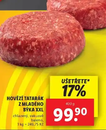 Lidl HOVĚZÍ TATARÁK Z MLADÉHO BÝKA XXL nabídka
