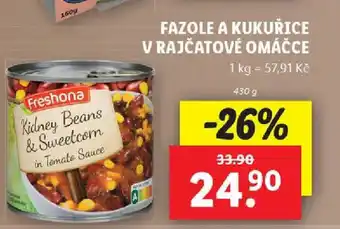 Lidl FAZOLE A KUKUŘICE V RAJČATOVÉ OMÁČCE nabídka