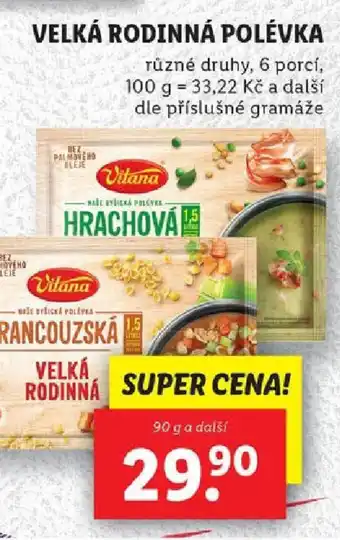 Lidl VELKÁ RODINNÁ POLÉVKA nabídka