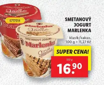 Lidl SMETANOVÝ JOGURT MARLENKA nabídka