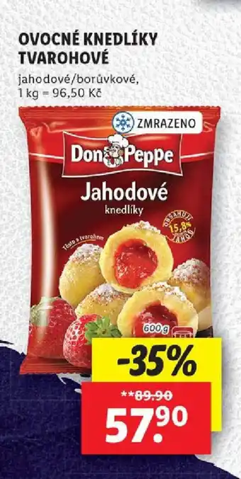 Lidl OVOCNÉ KNEDLÍKY TVAROHOVÉ nabídka