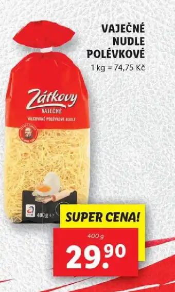 Lidl VAJEČNÉ NUDLE POLÉVKOVÉ nabídka
