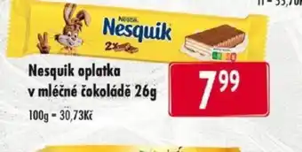 Qanto Nesquik oplatka v mléčné čokoládě 26g nabídka