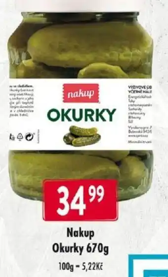 Qanto Nakup Okurky 670g nabídka