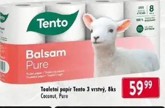 Qanto Toaletní papír Tento 3 vrstvý, 8ks nabídka