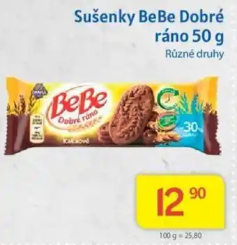 Kubík potraviny Sušenky BeBe Dobré ráno 50 g nabídka