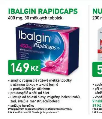 Alphega Lékárna Ibalgin rapidcaps nabídka