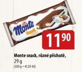 Bala Monte snack, různé příchutě nabídka
