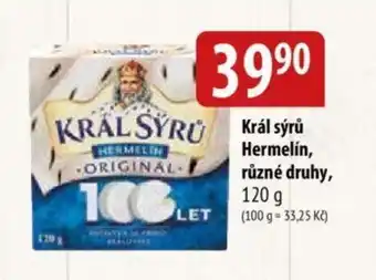 Bala Král sýrů Hermelín různé druhy nabídka