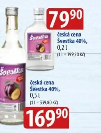 Bala česká cena Švestka 40% nabídka