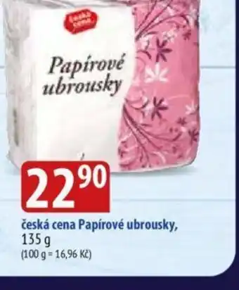 Bala česká cena Papírové ubrousky nabídka