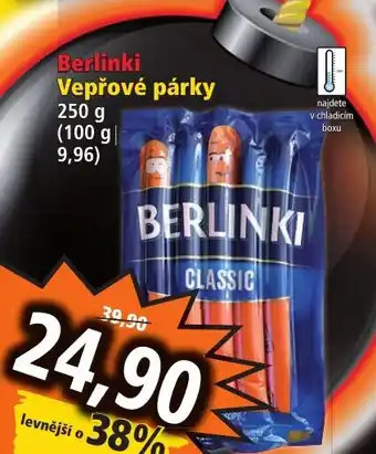 Norma Berlinki Vepřové párky nabídka