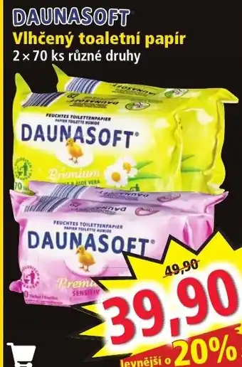Norma DAUNASOFT Vlhčený toaletní papír nabídka