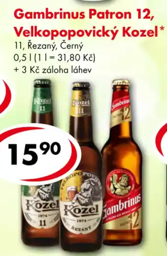 CBA Gambrinus Patron 12, Velkopopovický Kozel 0.5L nabídka