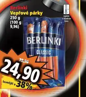 Norma Vepřové párky nabídka