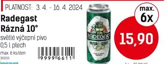 Konzum Radegast Rázná 10° 0.5L nabídka