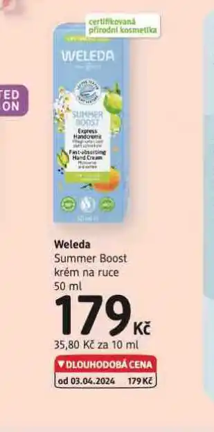 dm drogerie Weleda krém na ruce nabídka