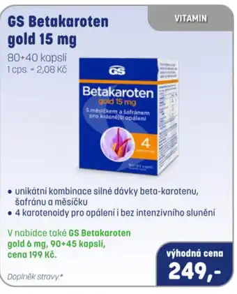 PharmaPoint GS Betakaroten gold 15 mg nabídka