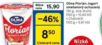 Tesco Olma Florian Jogurt smetanový ochucený nabídka