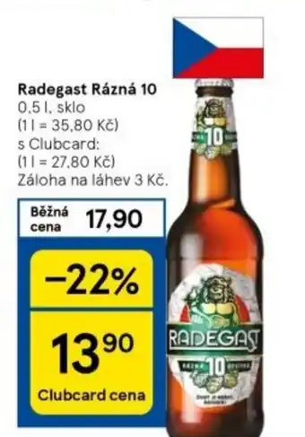 Tesco Radegast Rázná 10 0,5L nabídka